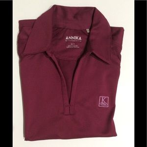 ANNIKA Cutter & Buck Sports Maroon Golf Polo Shirt.